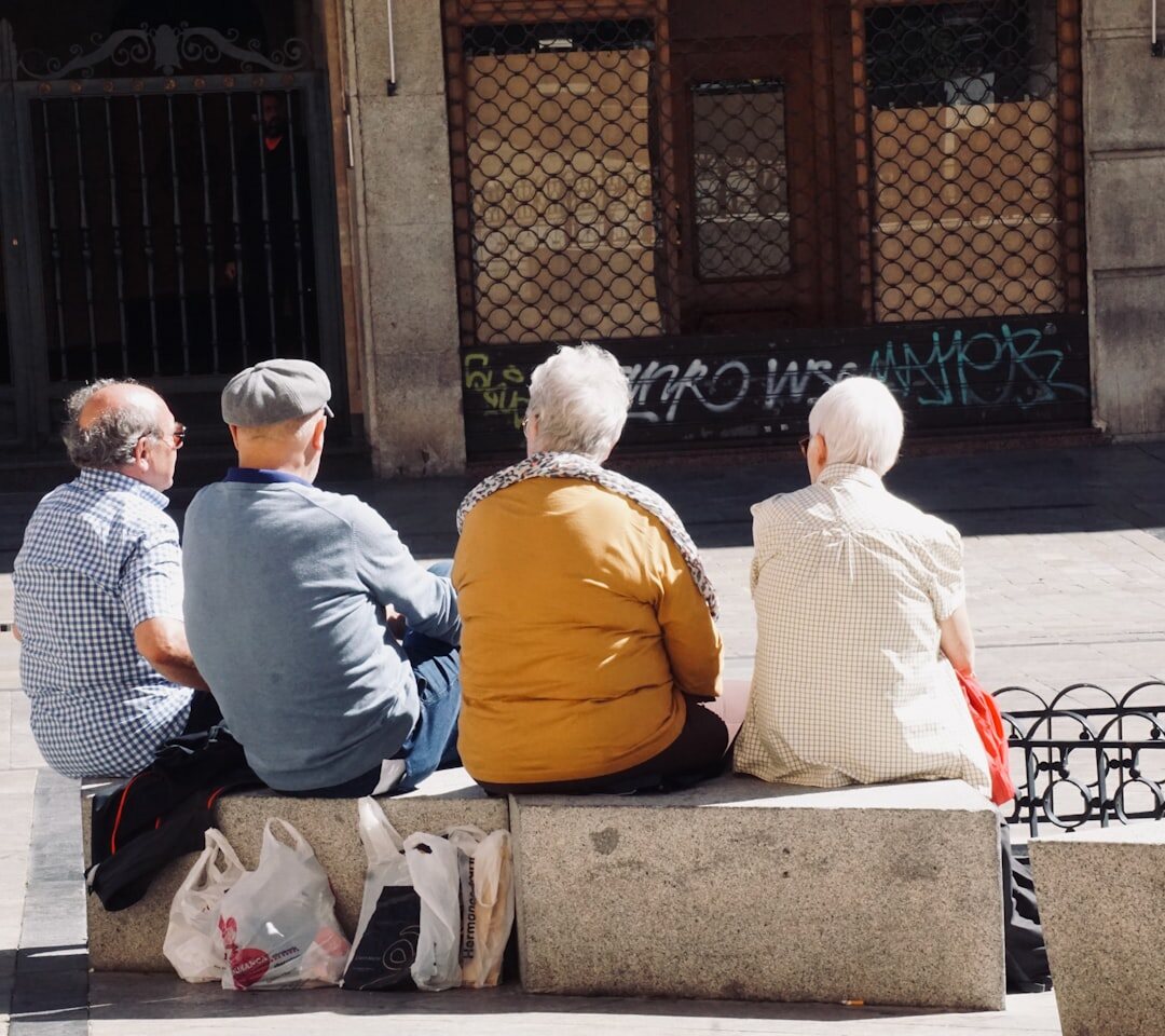 elderly person sharing story